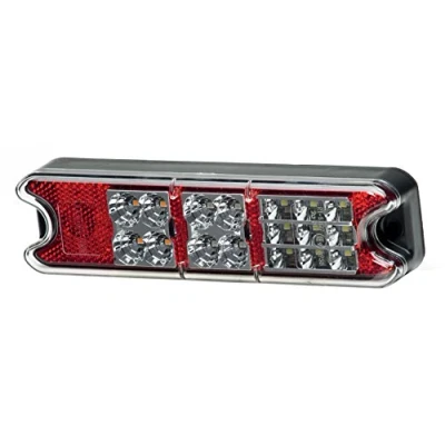 Obrázek HELLA VALUEFIT zadní světlo LED závěsné osvětlení 24V / 12V nástavba/šroubované ECE barva světelných panelů: červená/čirá zástrčka: otevřené konce kabelů vlevo/vpravo množství: 1