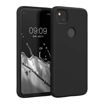 Obrázek kwmobile pouzdro kompatibilní s Google Pixel 4a pogumované TPU silikonové na mobil ochranné pro bezdrátové nabíjení v černé matné