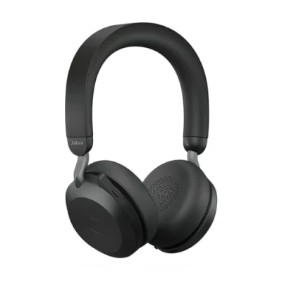 Obrázek Jabra Evolve2 75 Wireless PC Headset s nabíjecí dokovací stanicí, 8 mikro technologie stereo sluchátka duální foam moderním aktivním potlačením hluku, adaptér USB a Bluetooth kompatibilita UC