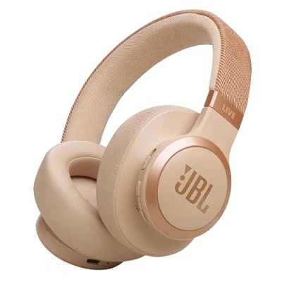 Obrázek JBL Live 770 NC Bluetooth sluchátka přes uši s adaptivním potlačením okolního šumu bezdrátová se zvukem Signature a hlasovým asistentem dlouhý požitek z hudby až na 65 hodin v