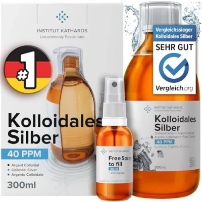 Obrázek Koloidní stříbro sprej 100 ml 100% přírodní 40 PPM vysoká koncentrace, menší částice, vyšší účinnost Made in the EU.