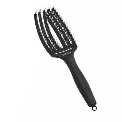 Obrázek Olivia Garden kartáč na prsty Boar &amp; Nylon bristles Medium Black