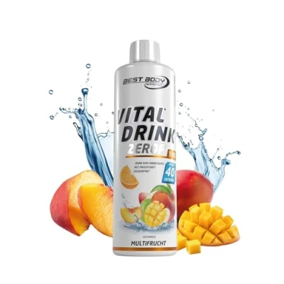 Obrázek Best Body Nutrition Vital Drink ZEROP® multiovocné, originální nápojový koncentrát sirup bez cukru, 1: 80 vydává 40 litrů hotového nápoje, 500 ml