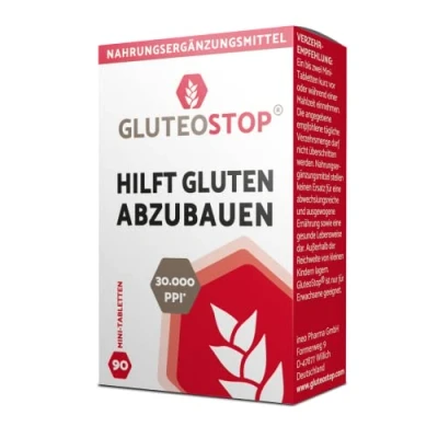 Obrázek GluteoStop pomáhá odbourávat lepek citlivost na nízkolepková výživa enzym (90 mini tablet)