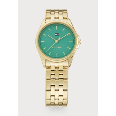 Obrázek Tommy Hilfiger JADE Hodinky goldcoloured/green, Ženy, Velikost: One Size, Gold coloured/green