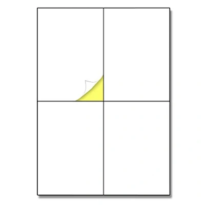 Obrázek 25 listů, samolepicí přepravní etikety A4 4 kusy/list, 148,5 x 105 mm (A6)