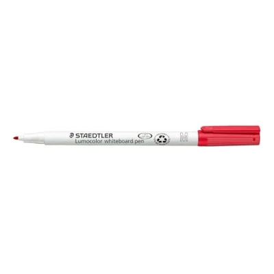 Obrázek STAEDTLER 301 2 Lumocolor tužka na bílou tabuli M špička cca 1,0 mm, 10 kusů v kartonovém pouzdře, červená