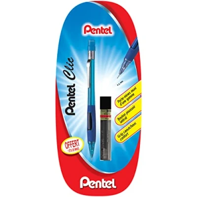 Obrázek Pentel Clic PD345T mechanická tužka, šířka linky 0,5 mm, vč. náhradní náplně 4 modrá