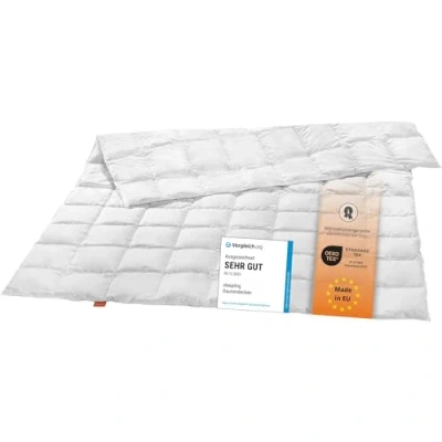 Obrázek sleepling 197142 extra lehká letní péřová deka, nové bílé prachové peří (90 %) a (10 %), Made in EU, Ökotex, Downpass, 155 x 220 cm, bílá