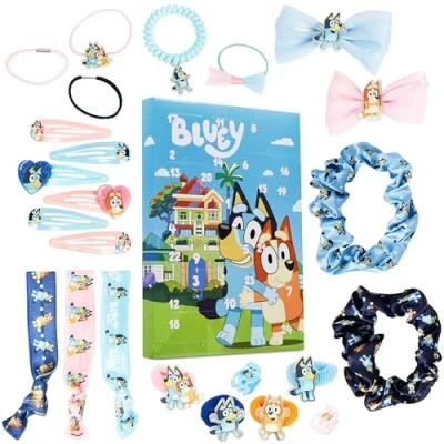 Obrázek Bluey Adventní kalendář 2024, ozdoba do vlasů a doplňky pro dívky
