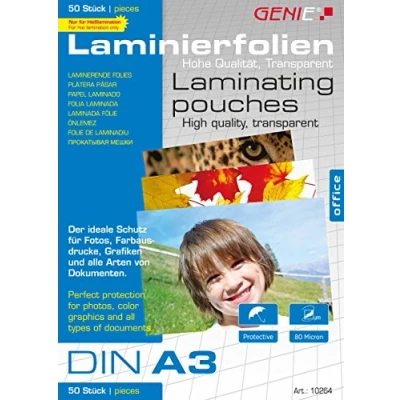Obrázek Genie Laminovací fólie (DIN A3; 80 mikronů) balení 50 ks
