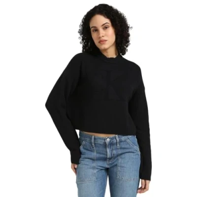Obrázek Calvin Klein Jeans LOGO Intarsia Regular Svetr, Ženy, Velikost: Medium, Black