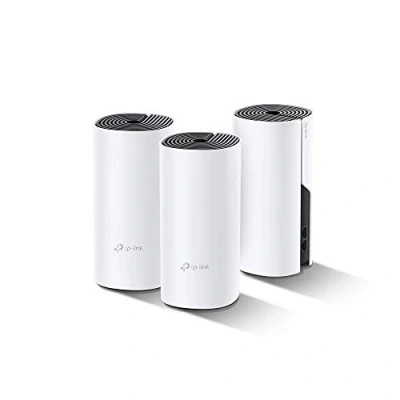 Obrázek TP Link Deco P9 Powerline WLAN Mesh Set (Dualband 1200Mbit/s + HomePlug 1000Mbit/s, Reichweite bis zu 560m², Qualcomm Core, 6xGigabit Ports, kompatibel mit Amazon Alexa, Schnellinstallation) weiß
