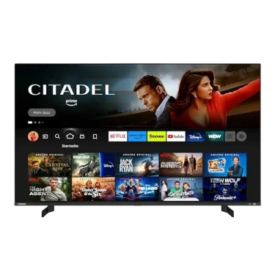 Obrázek Toshiba 50QF5D63DA 50palcový QLED televizor/Fire TV (4K Ultra HD, HDR Dolby Vision, Smart TV, trojitý tuner, Alexa Built In, Bluetooth, Sound by Onkyo) [2023], černý
