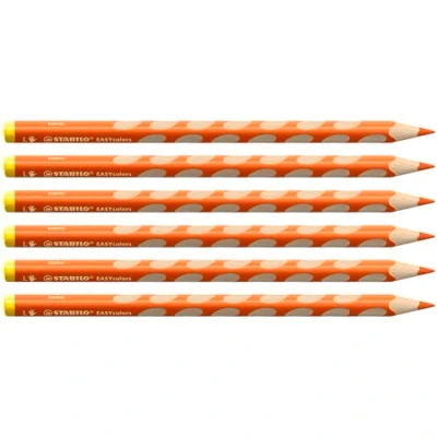 Obrázek Ergonomická barevná tužka pro leváky STABILO EASYcolors balení 6 ks oranžová