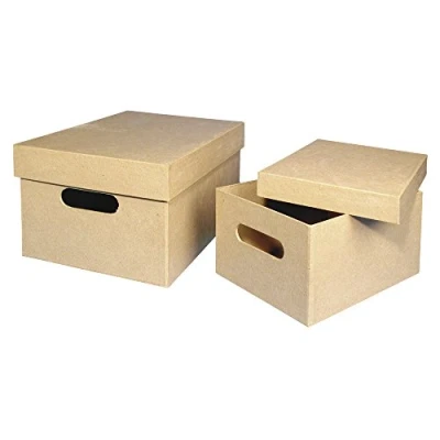 Obrázek RAYHER Papírová hmota sběratelský box, 35x25x17,5 cm, přírodní, 35 x 25 17,5 cm