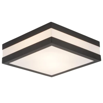 Obrázek Lightbox venkovní stropní svítidlo 9 x 29 cm 2 žárovky nástěnné a na terasu nebo zahradní domek objímka E27 z ušlechtilé oceli/plastu v antracitové/bílé barvě