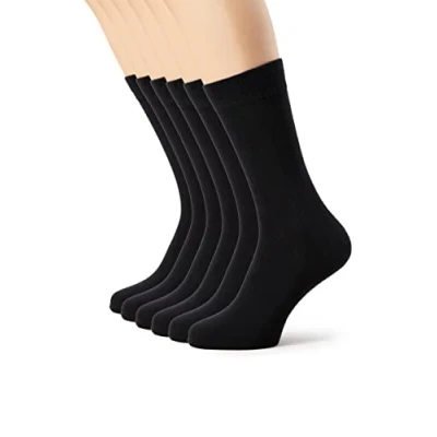 Obrázek Dim Socken Atmungsaktive Stretch Baumwolle Multipack Basique Herren x6, Black, 43 46