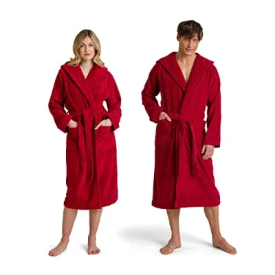Obrázek Möve Superwuschel plášť s kapucí, 100% bavlna, Ruby, XS