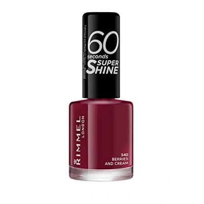 Obrázek Rimmel London 60 vteřin super lesklý lak na nehty, berries a krémová, 8 ml