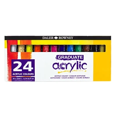 Obrázek Daler Rowney Graduate sada akrylových barev, 22 ml, balení 24 ks