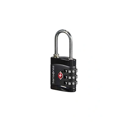 Obrázek Samsonite Global Travel Accessories, 3místný číselný Zámek TSA 7 cm, černá, na zavazadla