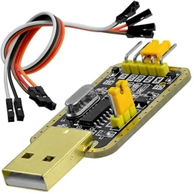 Obrázek AZDelivery UART TTL USB adaptér s konvertorem CH340G pro 3. 3V a 5V propojovacím kabelem kompatibilní Arduino včetně E Book!