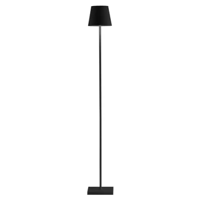 Obrázek Zafferano, Poldina Lampe L, Kabellose, Wiederaufladbare Stehlampe mit Touch Control, Geeignet für Wohnzimmer und Außenbereich, Dimmer, 2200 3000 K, Höhenverstellbar 52 122 cm, Farbe Dunkelgrau