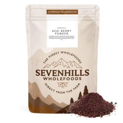 Obrázek Sevenhills Wholefoods Acai prášek bio 100 g, syrové potraviny, mražené sušené bobule, z Brazílie