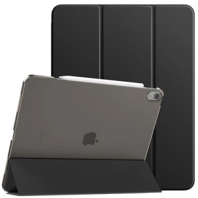 Obrázek TiMOVO pro iPad Air 13 palců pouzdro M2 2024, tenké 13&quot; (M2), podporuje Touch ID, auto spánek/probuzení ochranné s průsvitným zadním pouzdrem, černé