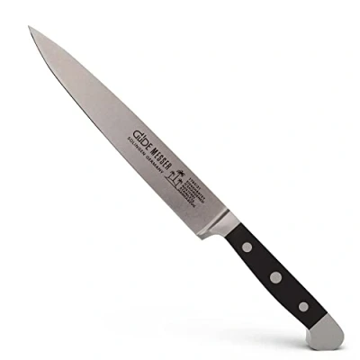 Obrázek GÜDE Solingen kovaný nůž na šunku, 21 cm, POM černý, ALPHA, porcovací nůž, dvojitá zátka, ručně vyrobeno v Německu