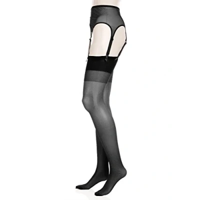 Obrázek GLAMORY Dámské podvazky Garter Belt, 100 Denier, černá