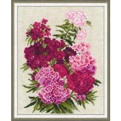 Obrázek Riolis Stickbild Set, Motiv Sweet William, Kreuzstich nach Zählmuster