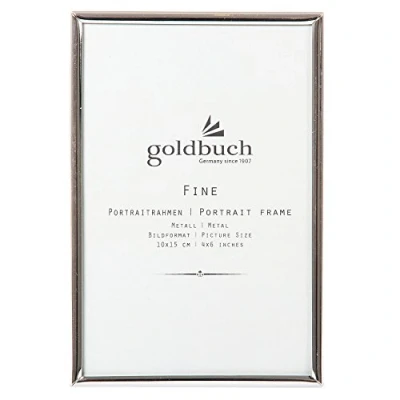 Obrázek goldbuch 960262 portrétní rámeček Fine, na fotografie a obrázky ve formátu 10 x 15 cm, fotorámeček, rám z kovu, fotorámeček stříbrný