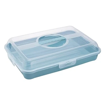 Obrázek keeeper Sendvičové, koláče a muffiny, polypropylen, obdélníkové, Enrico, Nordic Blue (modrá), 43 x 29,5 10,5