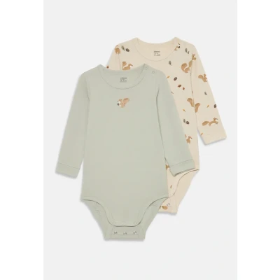 Obrázek Lindex AOP 2 PACK Body pro děti, Velikost: 62, Light dusty green