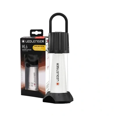Obrázek Ledlenser ML6 Warm Light LED lucerna, 750 lumenů, výdrž až 200 h, nabíjecí s baterií, neoslňující světlo, powerbanka, funkcí červeného světla, magnet, outdoor, kempování, černá