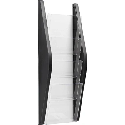 Obrázek helit H6270295 Obloukový displej na stěnu &quot;the arc&quot; 4 kapsy, DIN A5 vysoký, černý