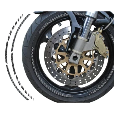 Obrázek FOLIATEC PIN Striping Racing Felgenrandaufkleber Motorrad Zierstreifen Felgen Aufkleber, carbon strukturiert