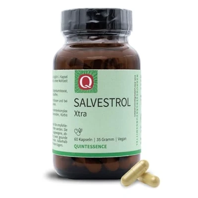 Obrázek Quintessence Salvestrol Xtra 60 kapslí 2000 krevních bodů v jedné kapsli vynikající biologická dostupnost originál od původních průzkumníků vyrobeno Německu