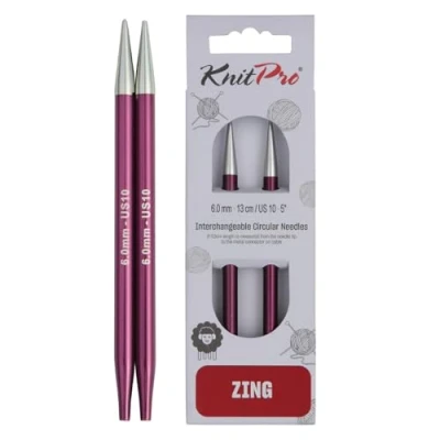 Obrázek KnitPro K47507 Austauschbare Strickspitzen, Aluminium, Lila, 11.5cm / 6mm