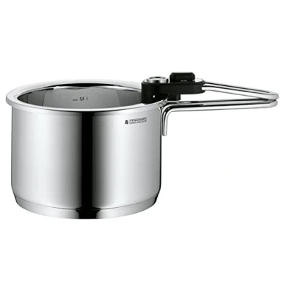 Obrázek WMF Simmertopf s ukazatelem teploty 1,5 l, hrnec na mléko, indukční hrnec, vyjímatelná vložka, nerezová ocel Cromargan