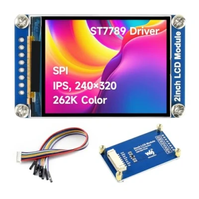 Obrázek Waveshare General 2inch LCD Display Module IPS Screen 240x320 Resolution with Embedded Controller Communicating via SPI Interface Requires Minimum GPIO for Controlling