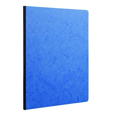 Obrázek Clairefontaine 791464C Zápisník / Kladde Age Bag DIN A4 21 x 29,7 cm, linkovaný 96 listů 90 g, lepený s koženou strukturou, potištěnými nástavci, modrá, 1 kus
