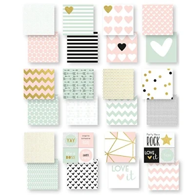 Obrázek Vaessen Creative Love It Kollektion, Bastelpapier Foto Karton 15 x cm, 24 Blatt Doppelseitiges Papier