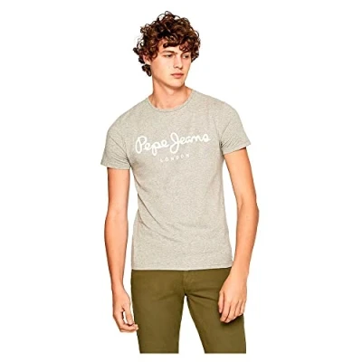 Obrázek Pepe Jeans Original Stretch Triko s potiskem, Muži, Velikost: Large, Grey marl