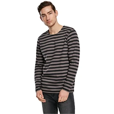 Obrázek Urban Classics Stripe LS Top s dlouhým rukávem, Muži, Velikost: XXL, Asphalt/black