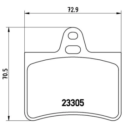 Obrázek Brembo P61073 zadní brzdové destičky, počet 4