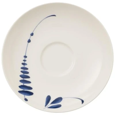 Obrázek Villeroy und Boch Vieux Luxembourg Brindille podšálek, 14 cm, prémiový porcelán, bílá/modrá