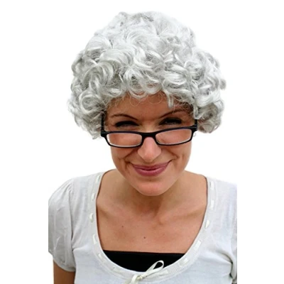 Obrázek WIG ME UP PW0035 K309 paruka šedá kadeře babička stará dáma